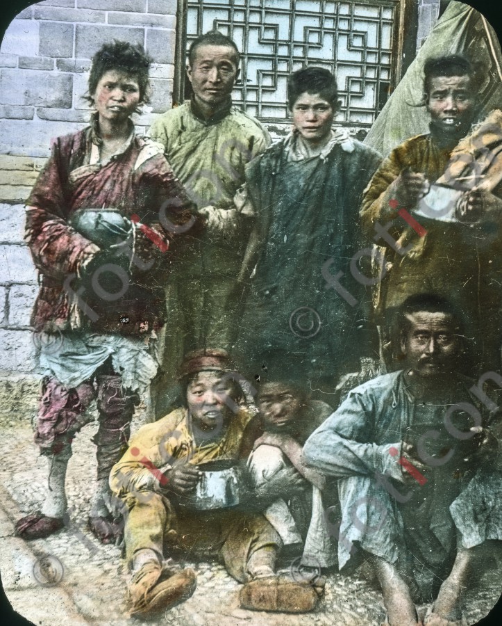 Chinesische Bettler ; Chinese Beggars - Foto simon-173a-023.jpg | foticon.de - Bilddatenbank für Motive aus Geschichte und Kultur